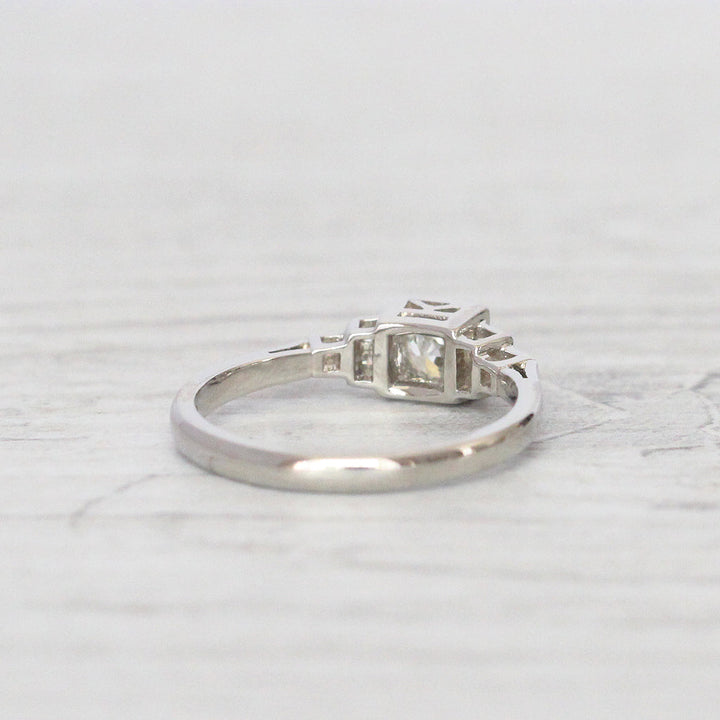 Art Deco 0.38 Carat Old European Cut Diamond Ring