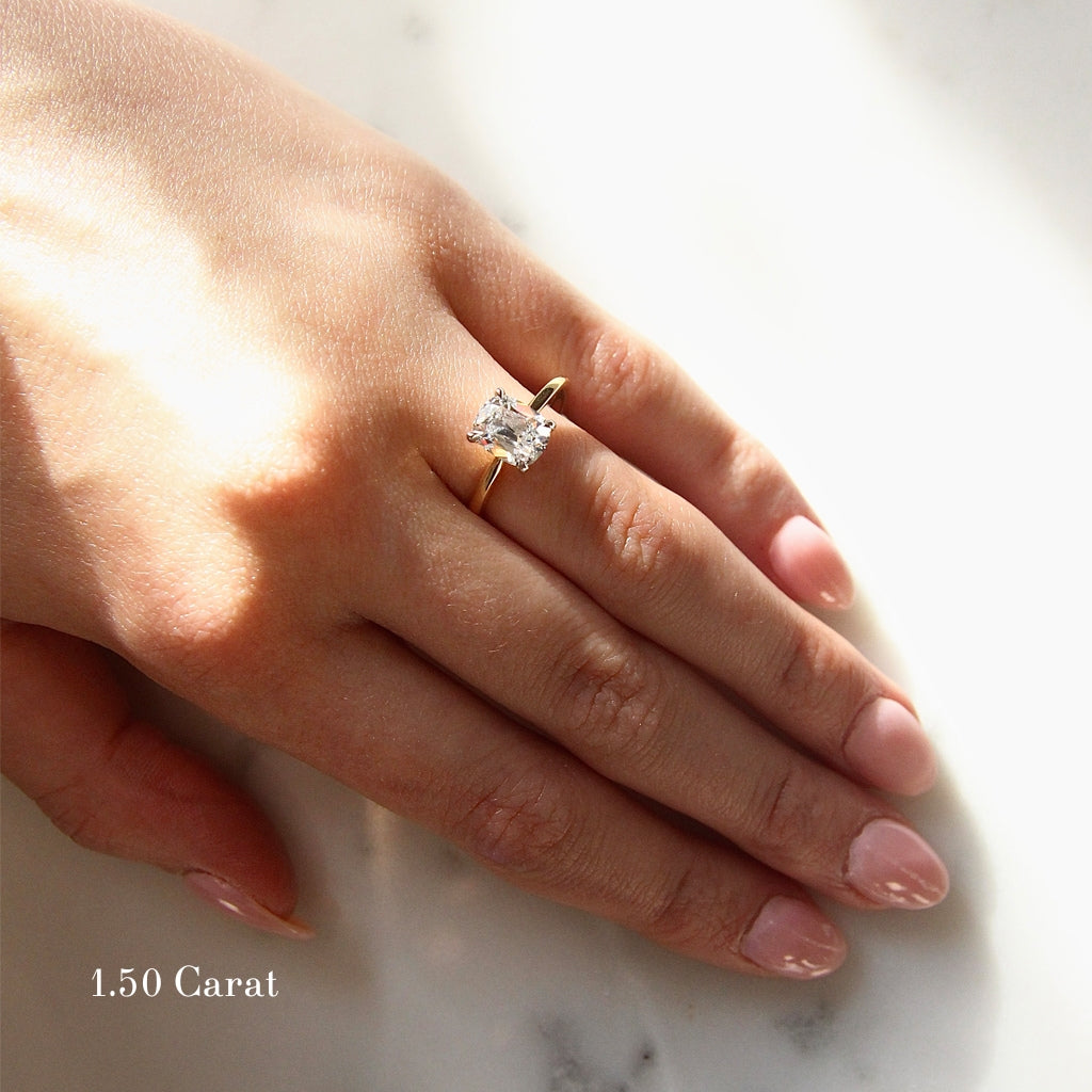 The Georgia Engagement Ring - Antique Cushion Cut Celeste Diamonds®