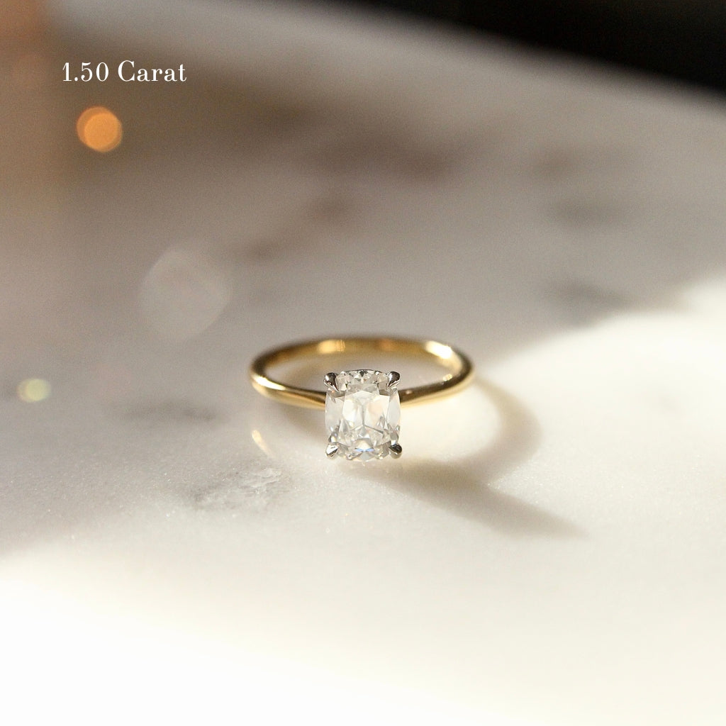 The Georgia Engagement Ring - Antique Cushion Cut Celeste Diamonds®