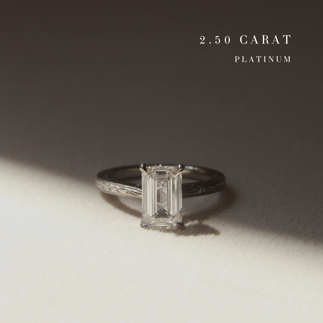The Grace Engagement Ring - Emerald Cut Celeste Diamonds®