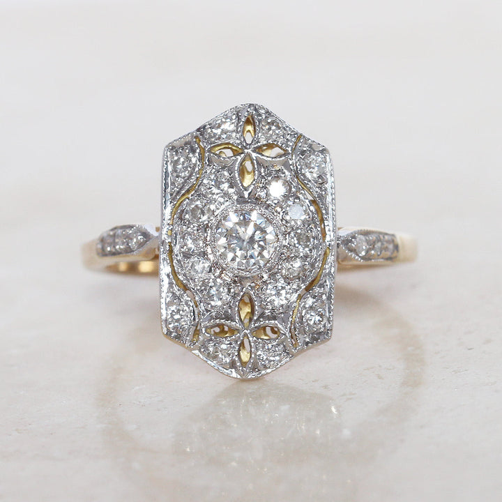 Art Deco Style 0.60 Carat Diamond Panel Cluster