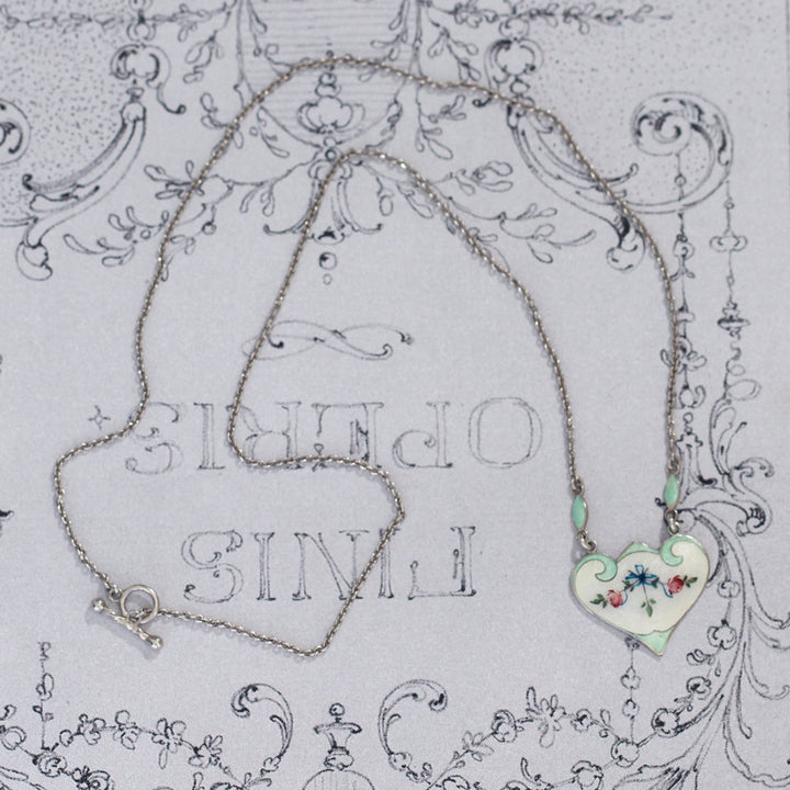 J. Aitkin & Sons Vintage Guilloche Enamel Necklace