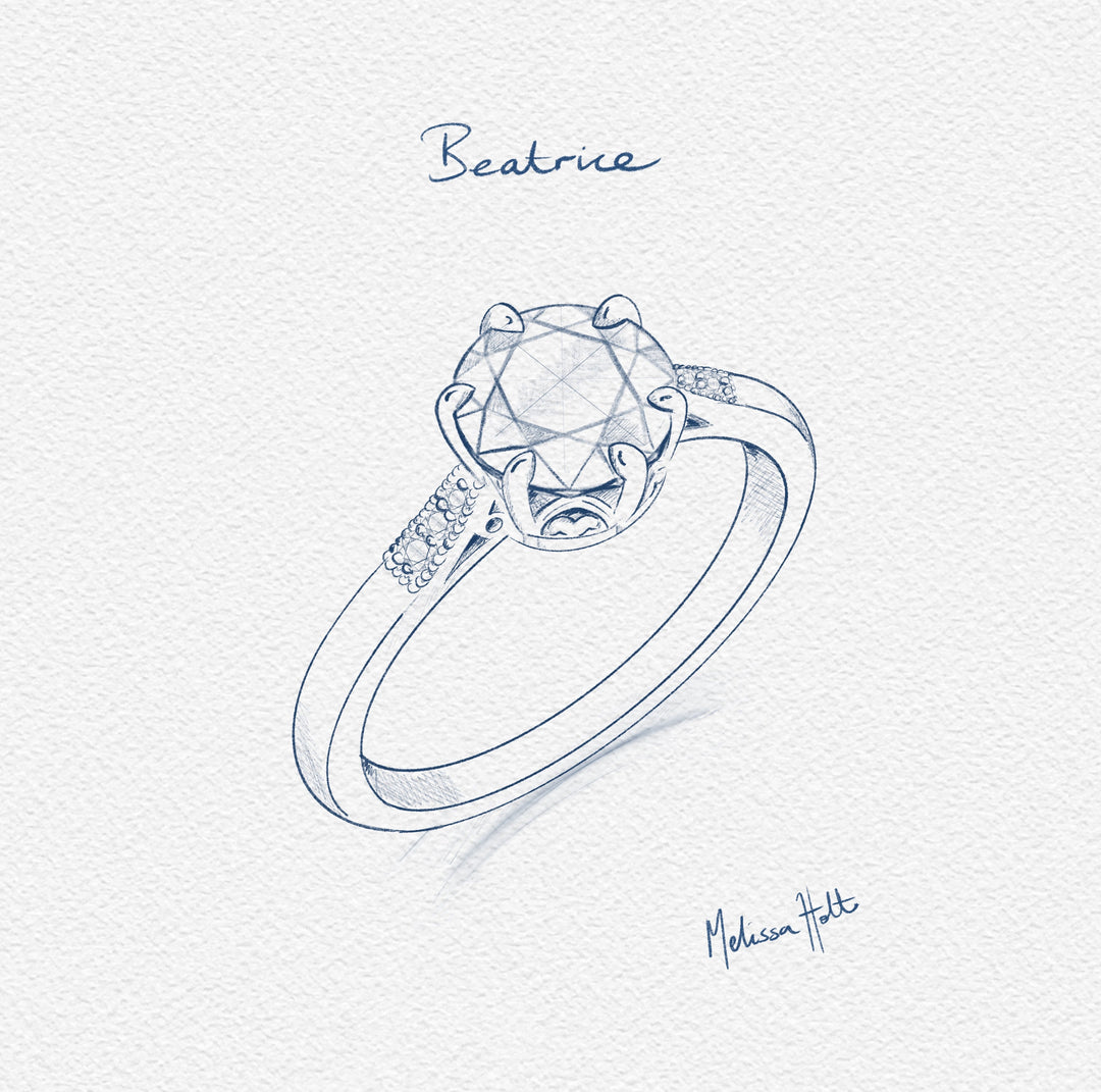 The Beatrice Engagement Ring - Old European Cut Celeste Diamonds®