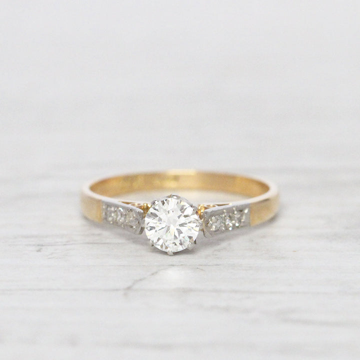 Vintage 0.40 Carat Brilliant Cut Diamond Solitaire