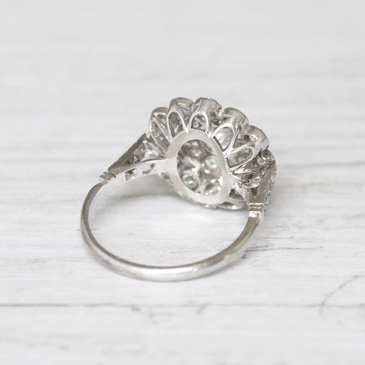 Vintage 1.26 Carat Old Cut Diamond Cluster Ring