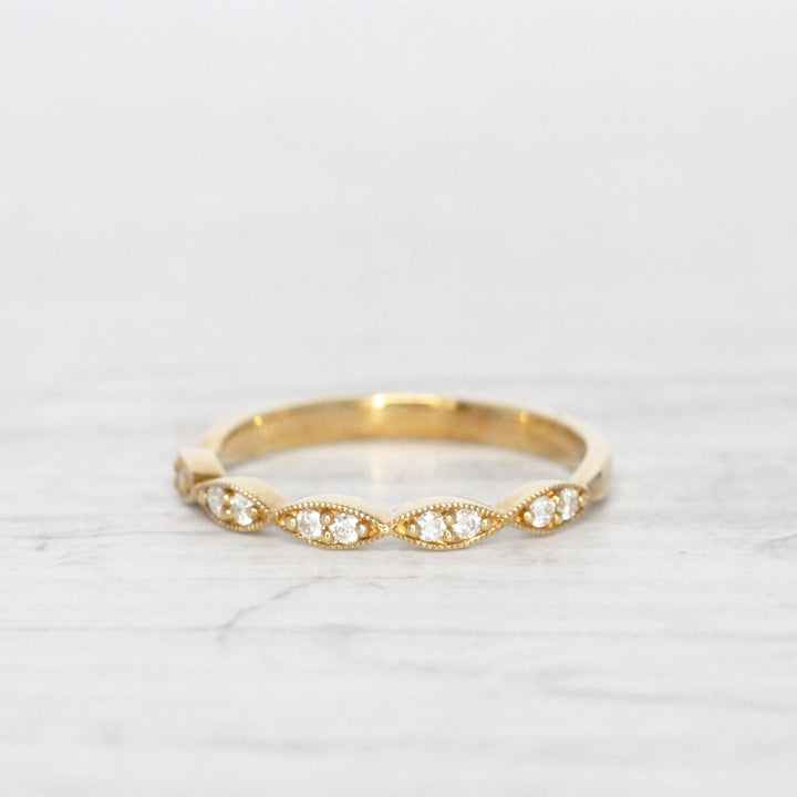Vintage Style Diamond Wedding Band