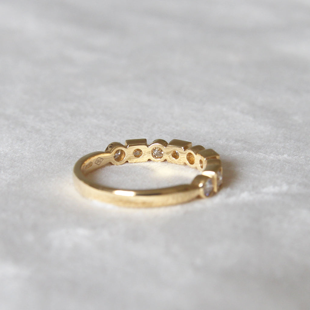 The Clara Diamond Band - Vintage Style Diamond Wedding Band