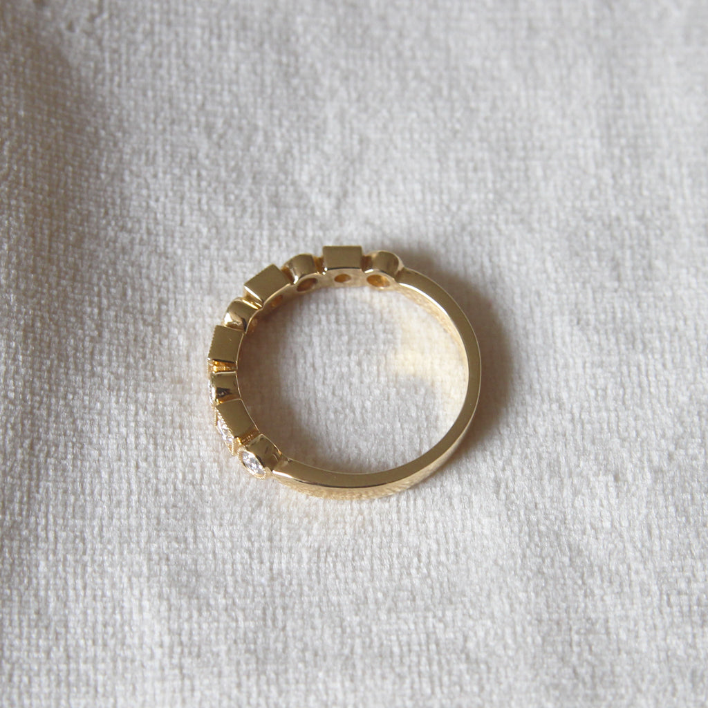 The Clara Diamond Band - Vintage Style Diamond Wedding Band