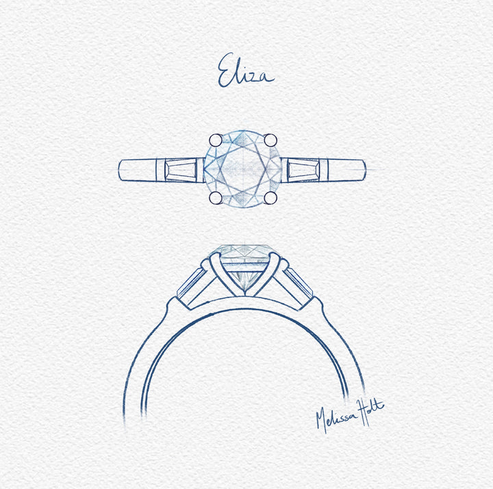 The Eliza Engagement Ring - 0.82 Carat Brilliant Cut Diamond
