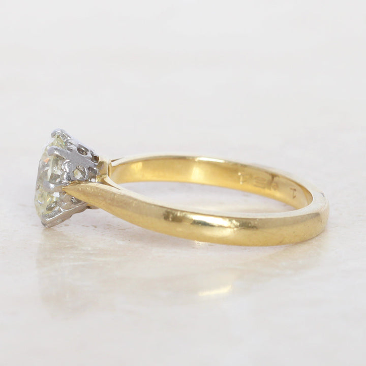 Vintage 1.51 Carat Brilliant Cut Diamond Solitaire