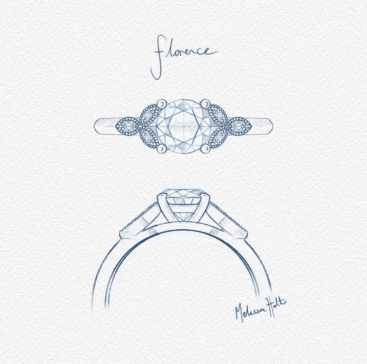The Florence Engagement Ring - Old European Cut Celeste Diamonds®