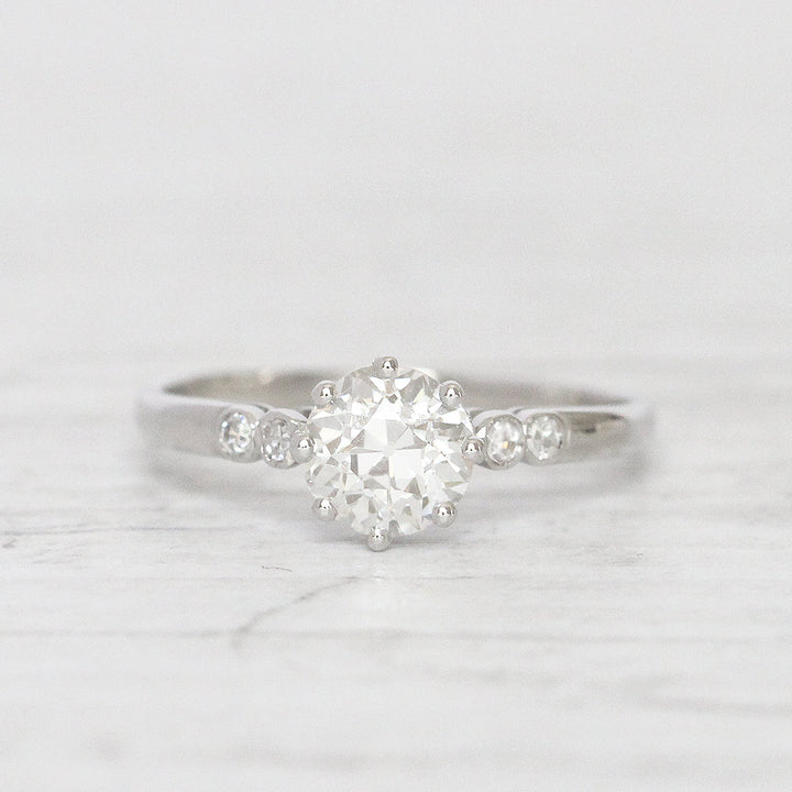 Art Deco 0.95 Carat Old European Cut Diamond Solitaire with Original Box