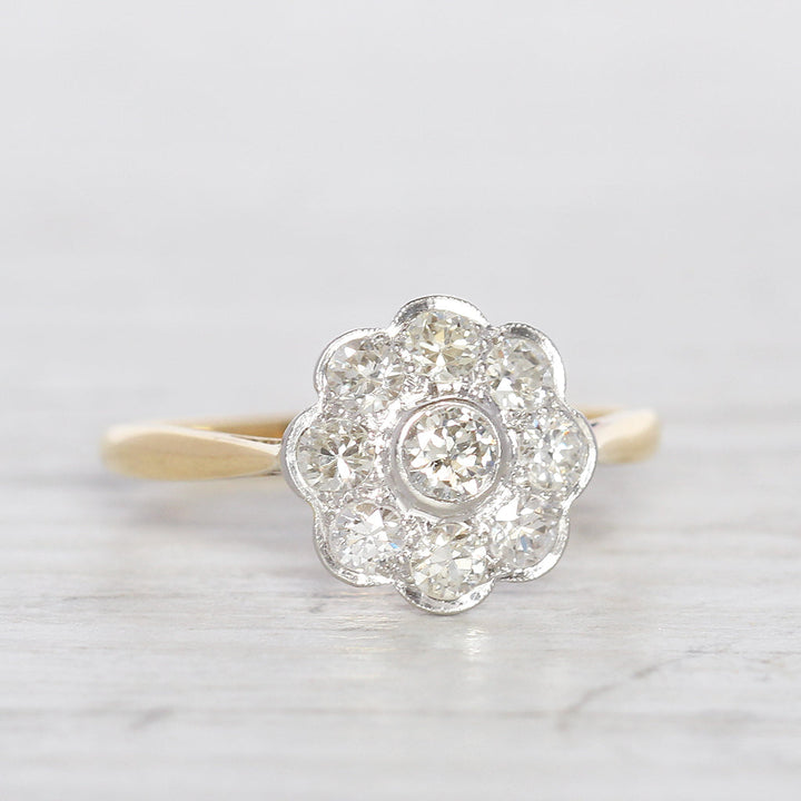 Vintage 0.55 Carat Diamond Daisy Cluster