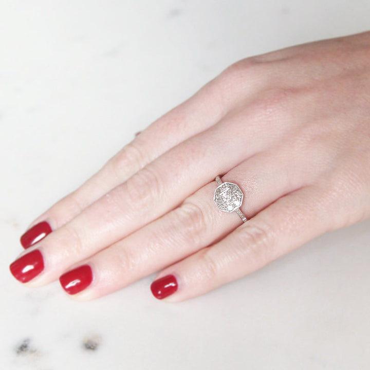 Art Deco Style 0.36 Carat Old European Cut Diamond Cluster