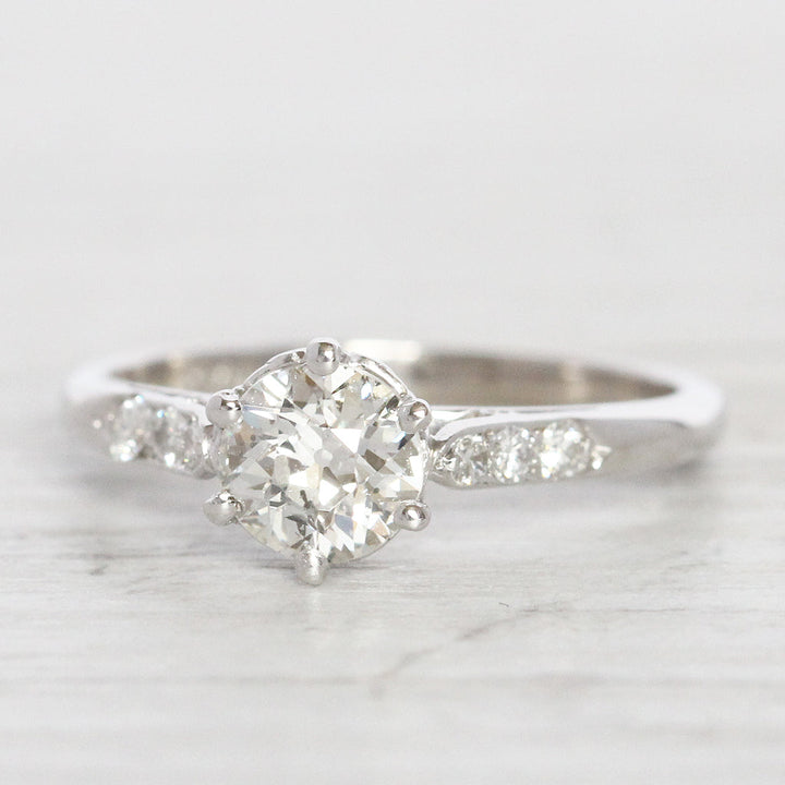 Art Deco 0.70 Carat Old European Cut Diamond Solitaire with Original Box