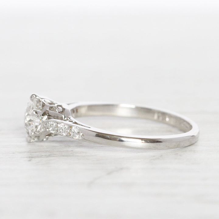 Art Deco 0.70 Carat Old European Cut Diamond Solitaire with Original Box