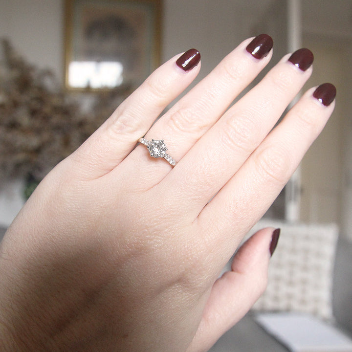 Art Deco 0.70 Carat Old European Cut Diamond Solitaire with Original Box