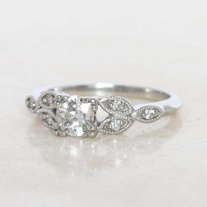 Art Deco Style 0.45 Carat Old Cut Diamond Solitaire