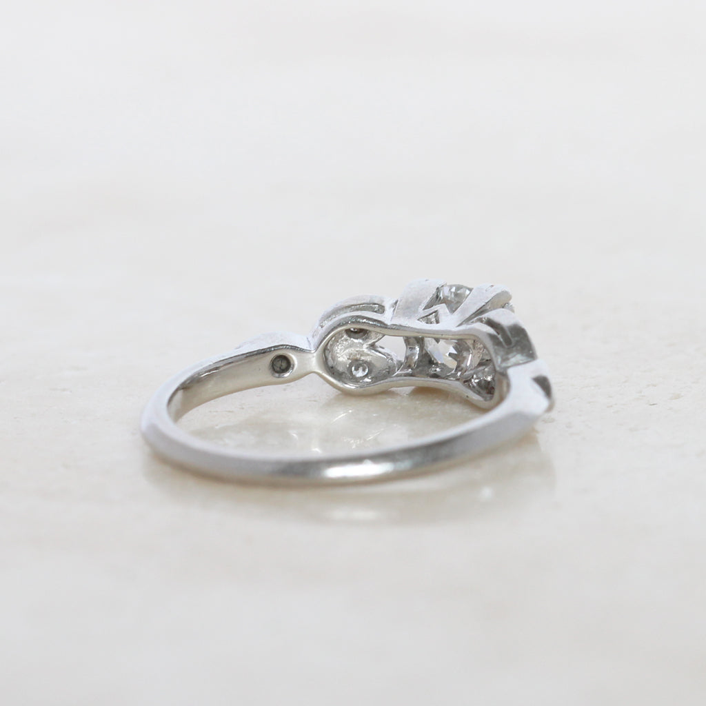 Art Deco Style 0.45 Carat Old Cut Diamond Solitaire