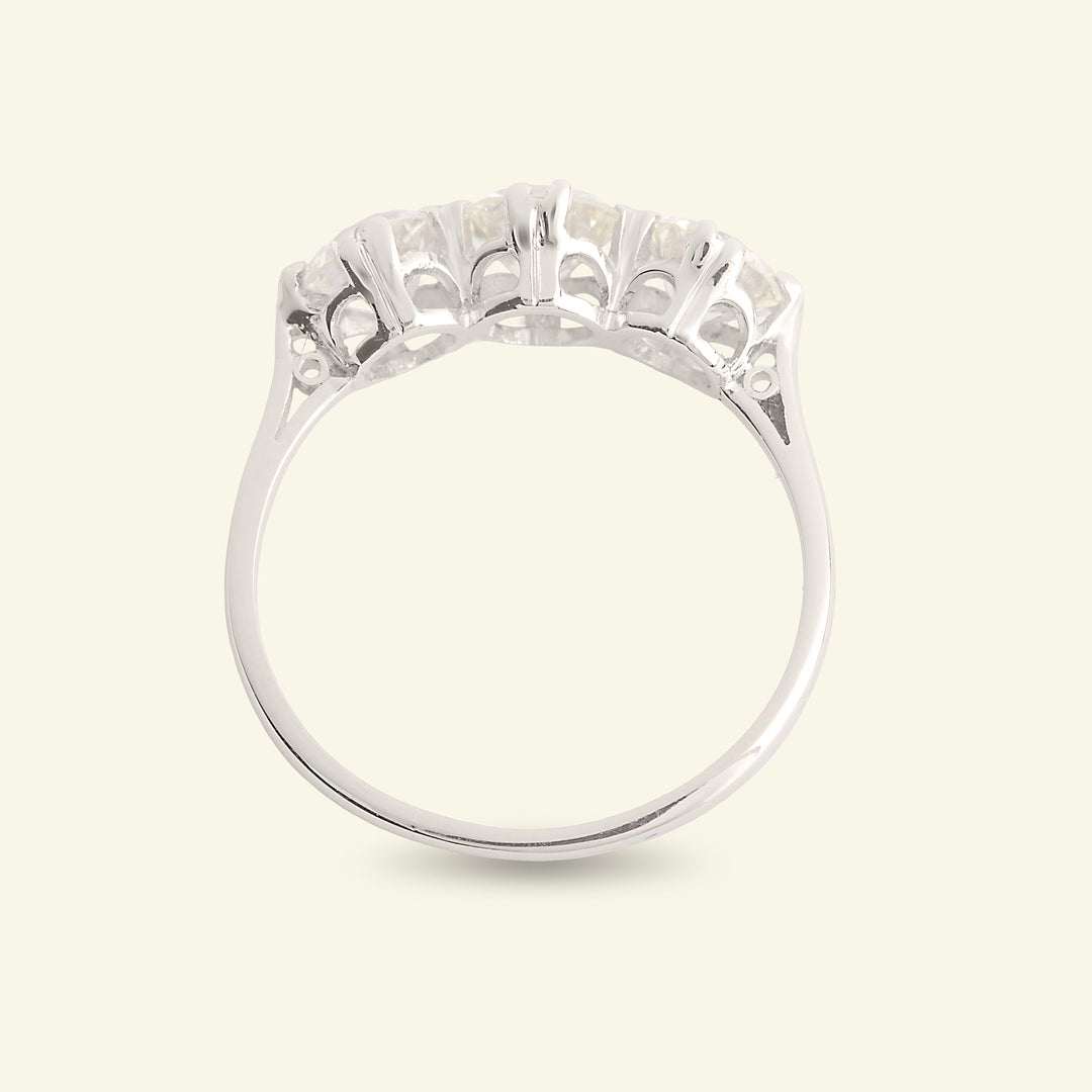 Art Deco 1.80 Carat Transitional Cut Diamond Three Stone