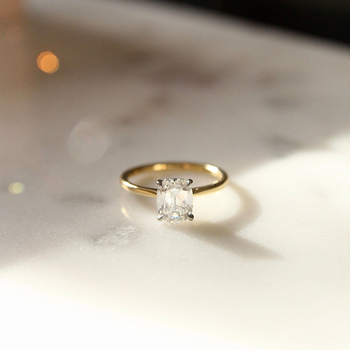 The Georgia Engagement Ring - Antique Cushion Cut Celeste Diamonds®