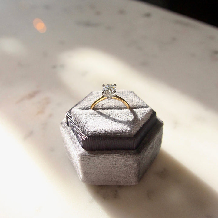 The Georgia Engagement Ring - Antique Cushion Cut Celeste Diamonds®