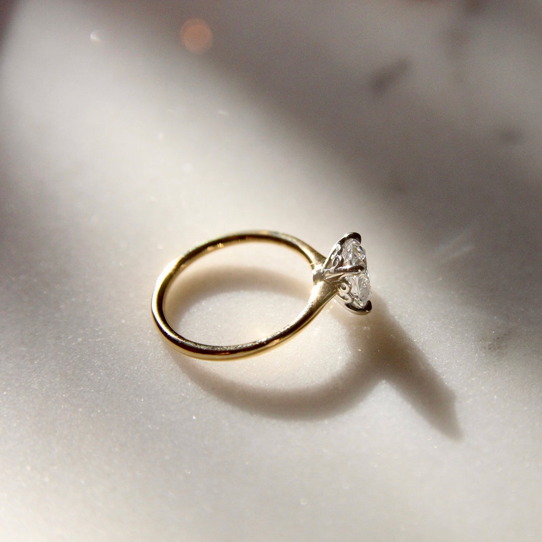 The Georgia Engagement Ring - Antique Cushion Cut Celeste Diamonds®