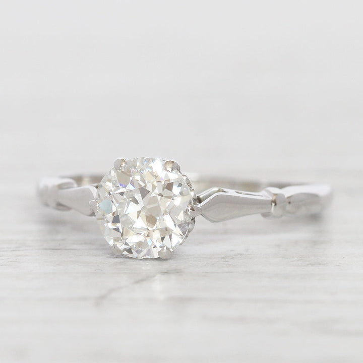 Art Deco 1.02 Carat Old European Cut Diamond Solitaire