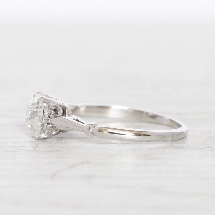 Art Deco 1.02 Carat Old European Cut Diamond Solitaire