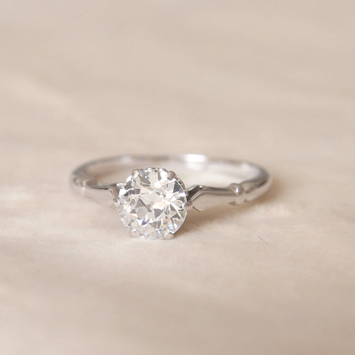 Art Deco 1.02 Carat Old European Cut Diamond Solitaire