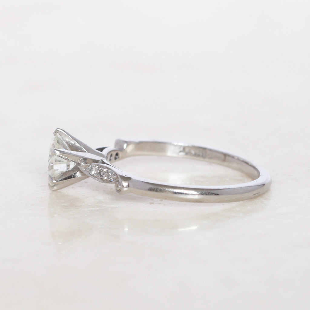 Vintage 1 Carat Brilliant Cut Diamond Solitaire
