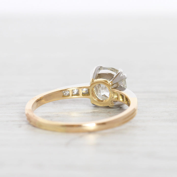 Art Deco 1.59 Carat Old Mine Cut Diamond Solitaire