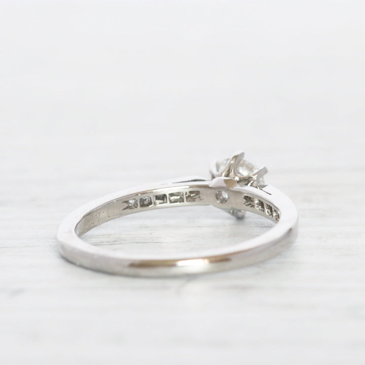 Vintage Style 0.47 Carat Brilliant Cut Diamond Solitaire