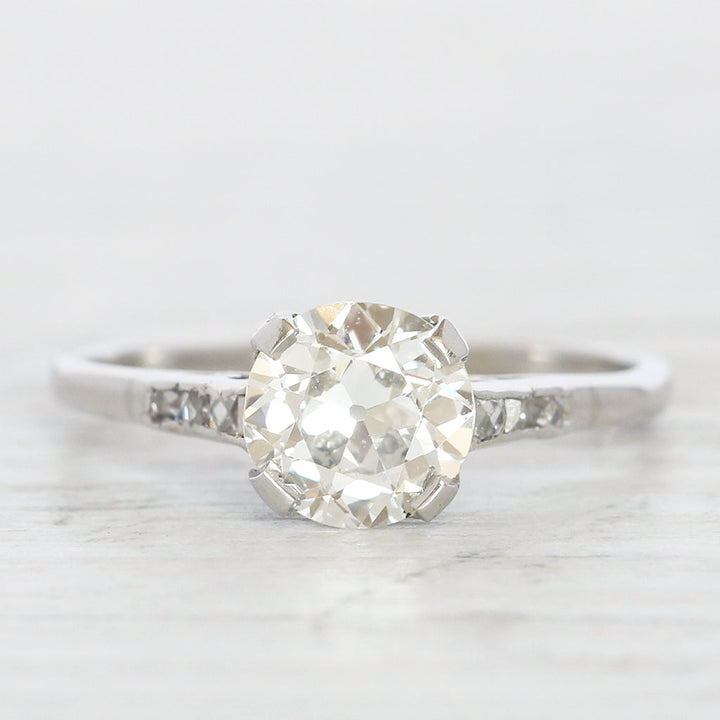 Art Deco 1.23 Carat Old European Cut Diamond Solitaire