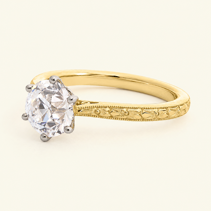 The Orange Blossom Engagement Ring - 1.52 Carat Old European Cut Celeste Diamond®