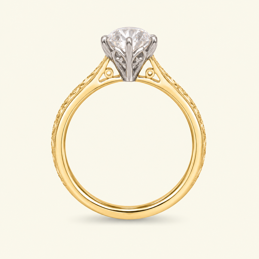 The Orange Blossom Engagement Ring - 1.52 Carat Old European Cut Celeste Diamond®