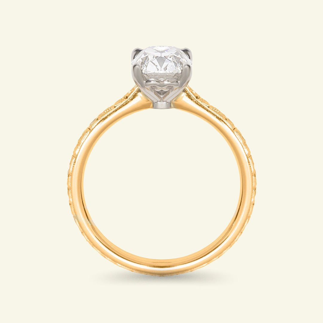 The Georgia x Orange Blossom Engagement Ring - Antique Cushion Cut Celeste Diamonds®