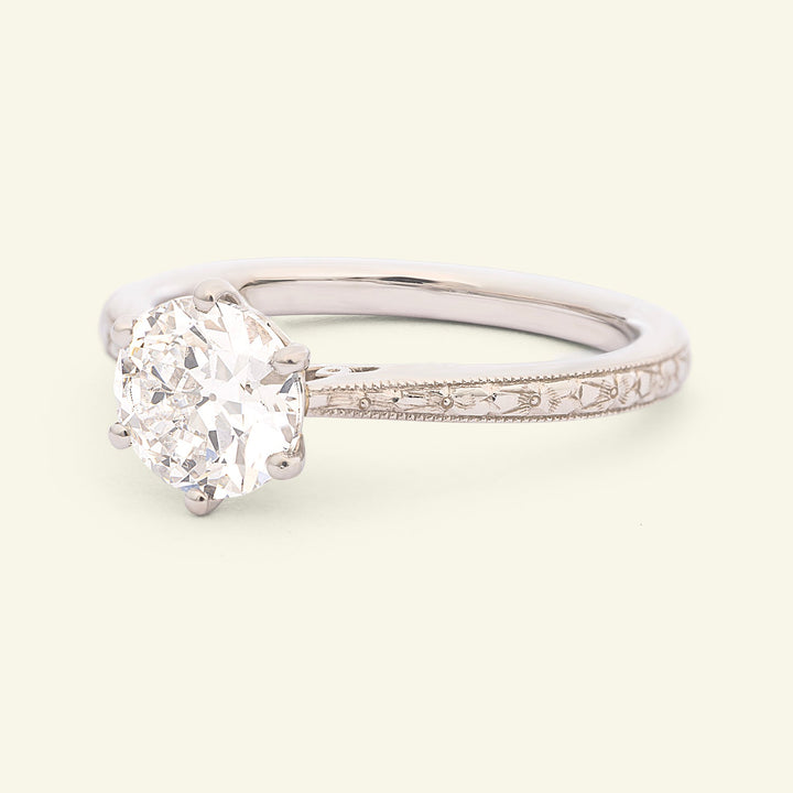 The Orange Blossom Engagement Ring - 1.31 Carat Old European Cut Celeste Diamond®