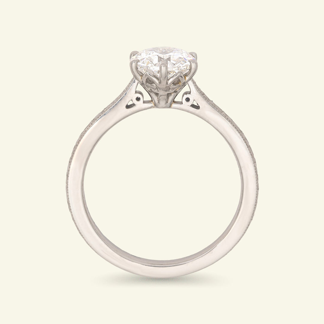 The Orange Blossom Engagement Ring - 1.31 Carat Old European Cut Celeste Diamond®