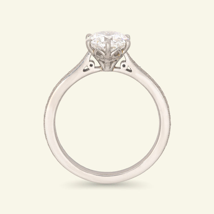 The Orange Blossom Engagement Ring - 1.31 Carat Old European Cut Celeste Diamond®