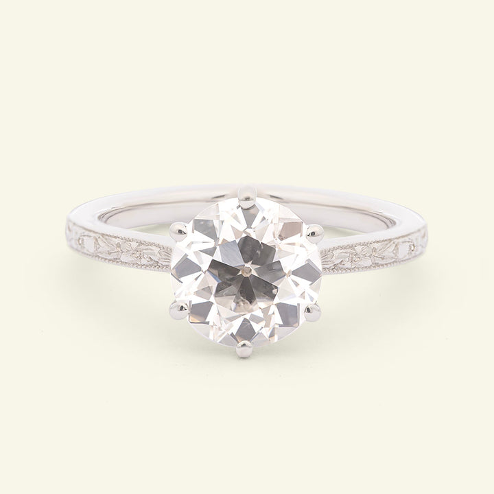 The Orange Blossom Engagement Ring - 2 Carat Old European Cut Celeste Diamond®