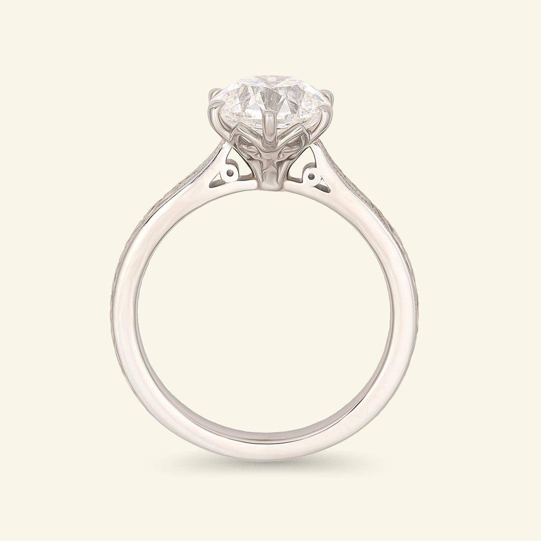 The Orange Blossom Engagement Ring - 2 Carat Old European Cut Celeste Diamond®