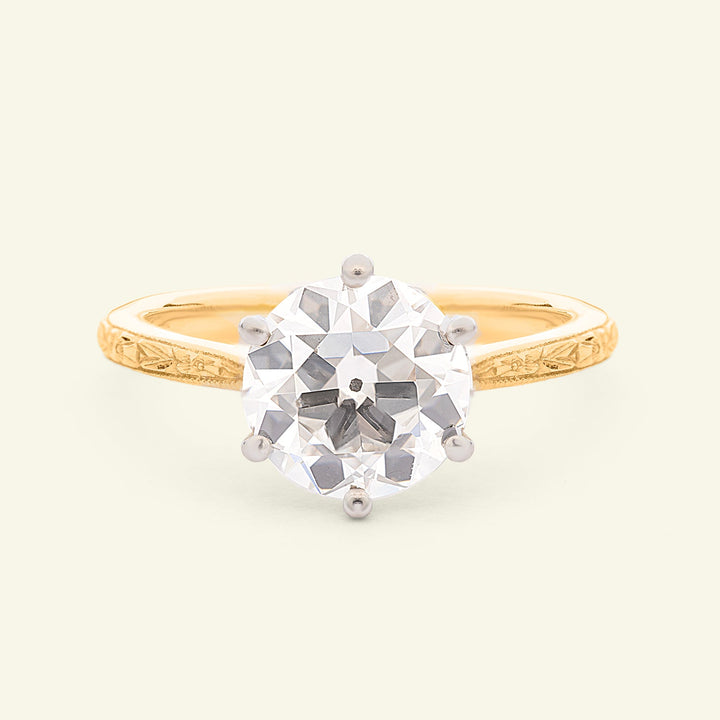The Orange Blossom Engagement Ring - 2.50 Carat Old European Cut Celeste Diamond®