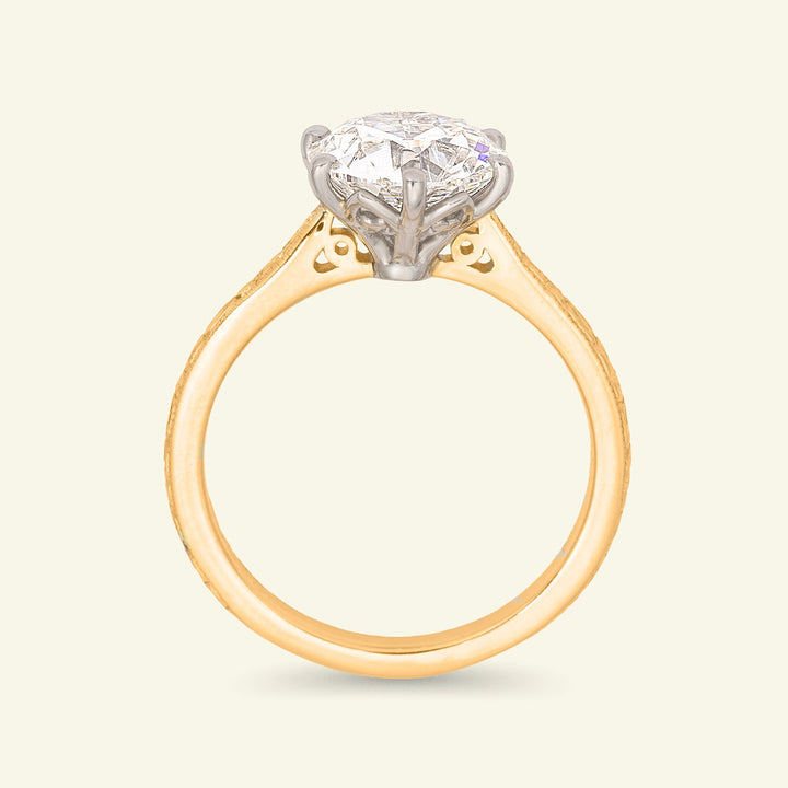 The Orange Blossom Engagement Ring - 2.50 Carat Old European Cut Celeste Diamond®
