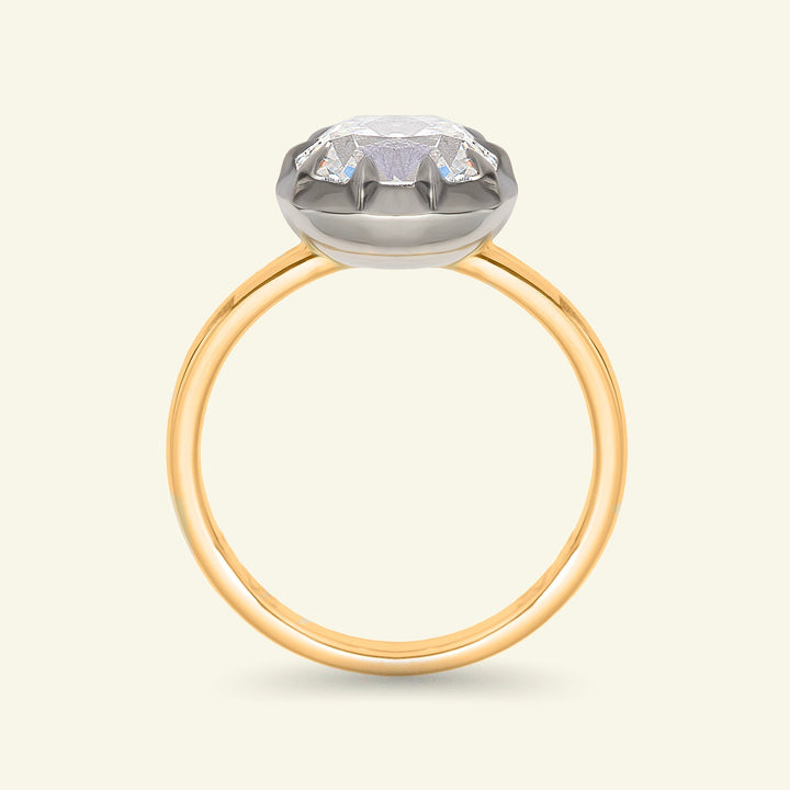 The Henrietta Engagement Ring - 2.09 Carat Antique Cushion Cut Celeste Diamond®