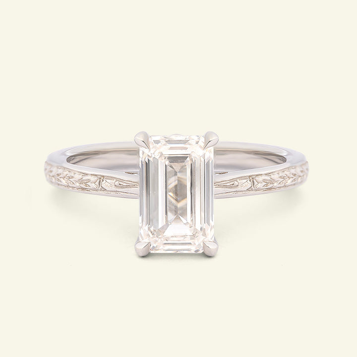 The Grace Engagement Ring - 2.06 Carat Emerald Cut Celeste Diamond®