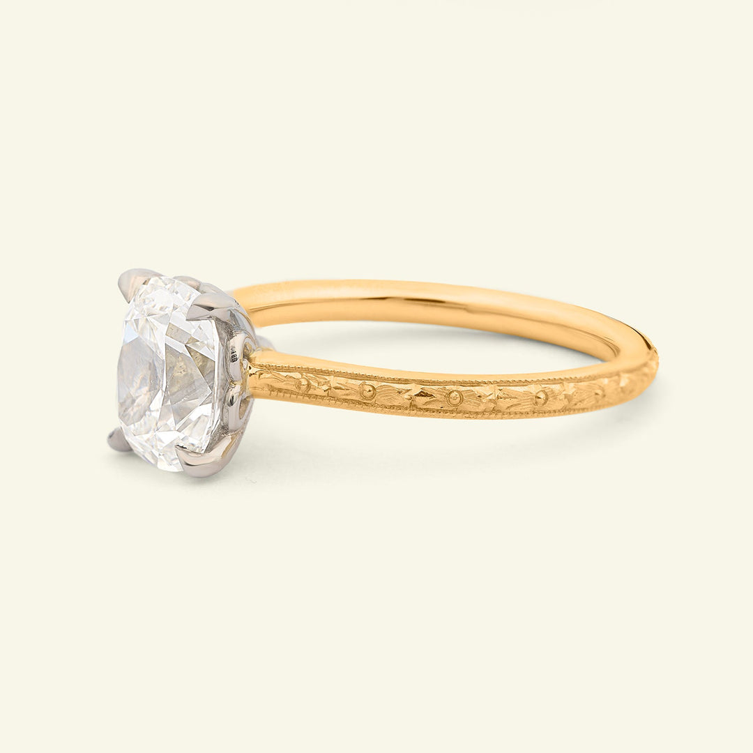 The Georgia x Orange Blossom Engagement Ring - Antique Cushion Cut Celeste Diamonds®