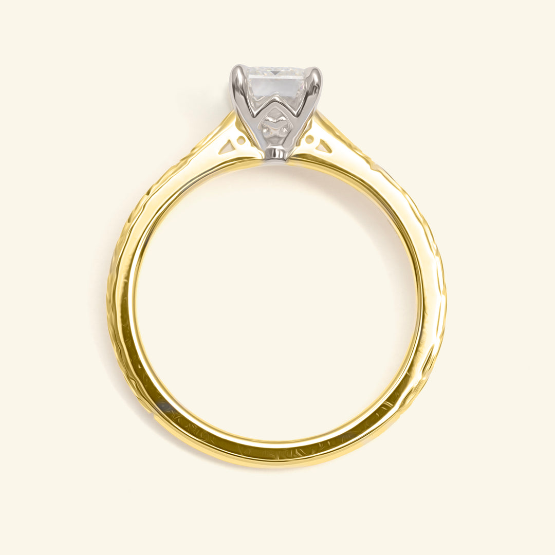 The Grace Engagement Ring - 1 Carat Emerald Cut Celeste Diamond®