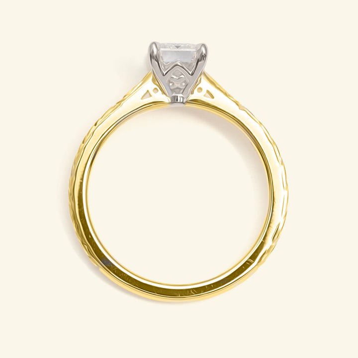 The Grace Engagement Ring - 1 Carat Emerald Cut Celeste Diamond®