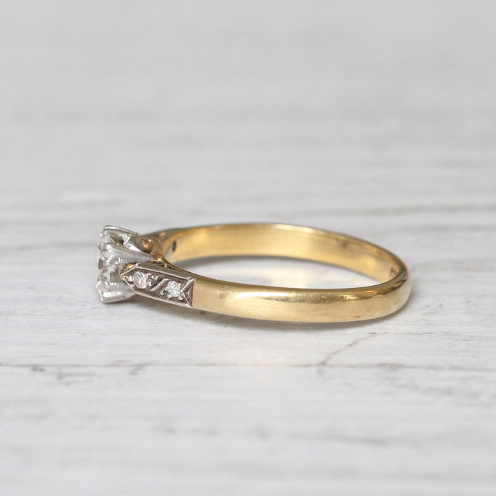 Vintage 0.50 Carat Brilliant Cut Diamond Solitaire